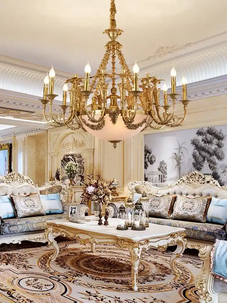 đèn chùm đồng cao cấp