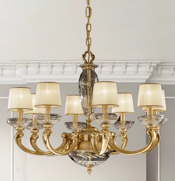 đèn chùm bằng đồng