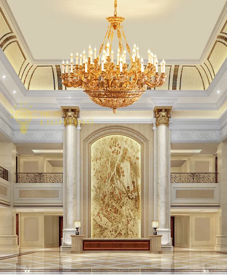 đèn chùm bằng đồng