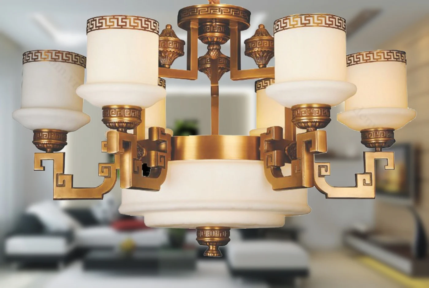 đèn chùm bằng đồng