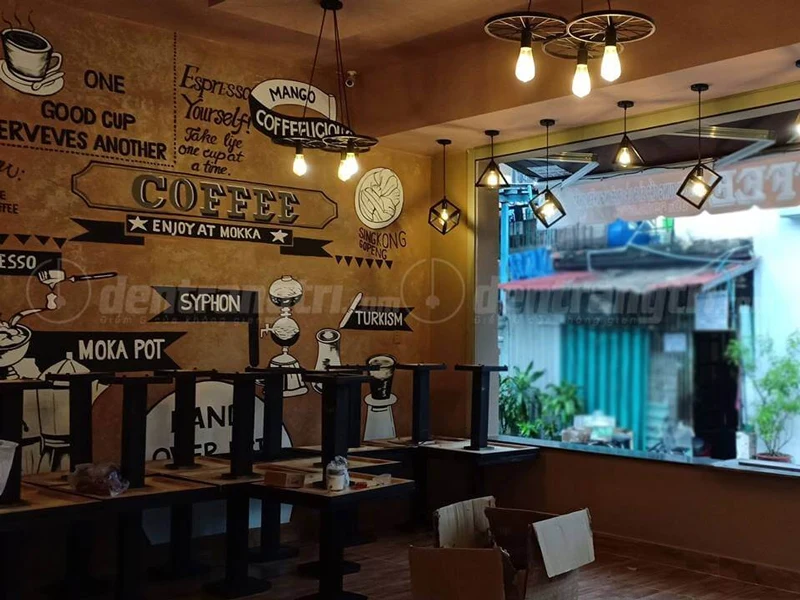 đèn thả trang trí quán cà phê