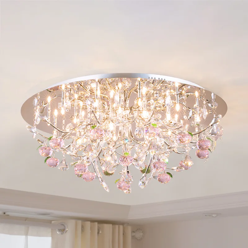 đèn pha lê ốp trần