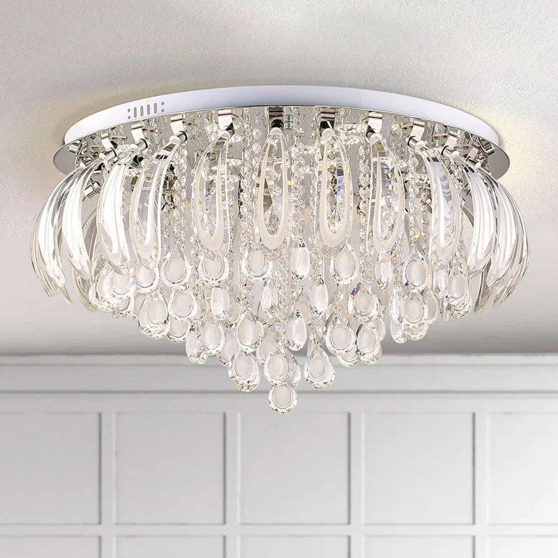 đèn pha lê ốp trần