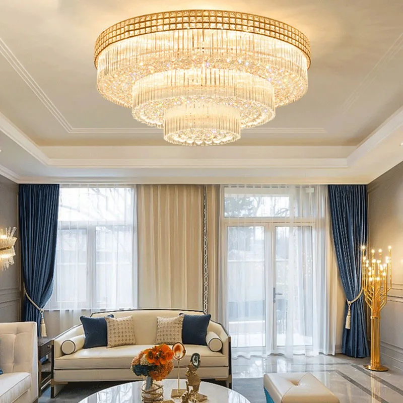 đèn pha lê ốp trần