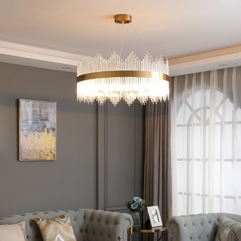 Đèn thả pha lê hình tròn sang trọng TPL01T600