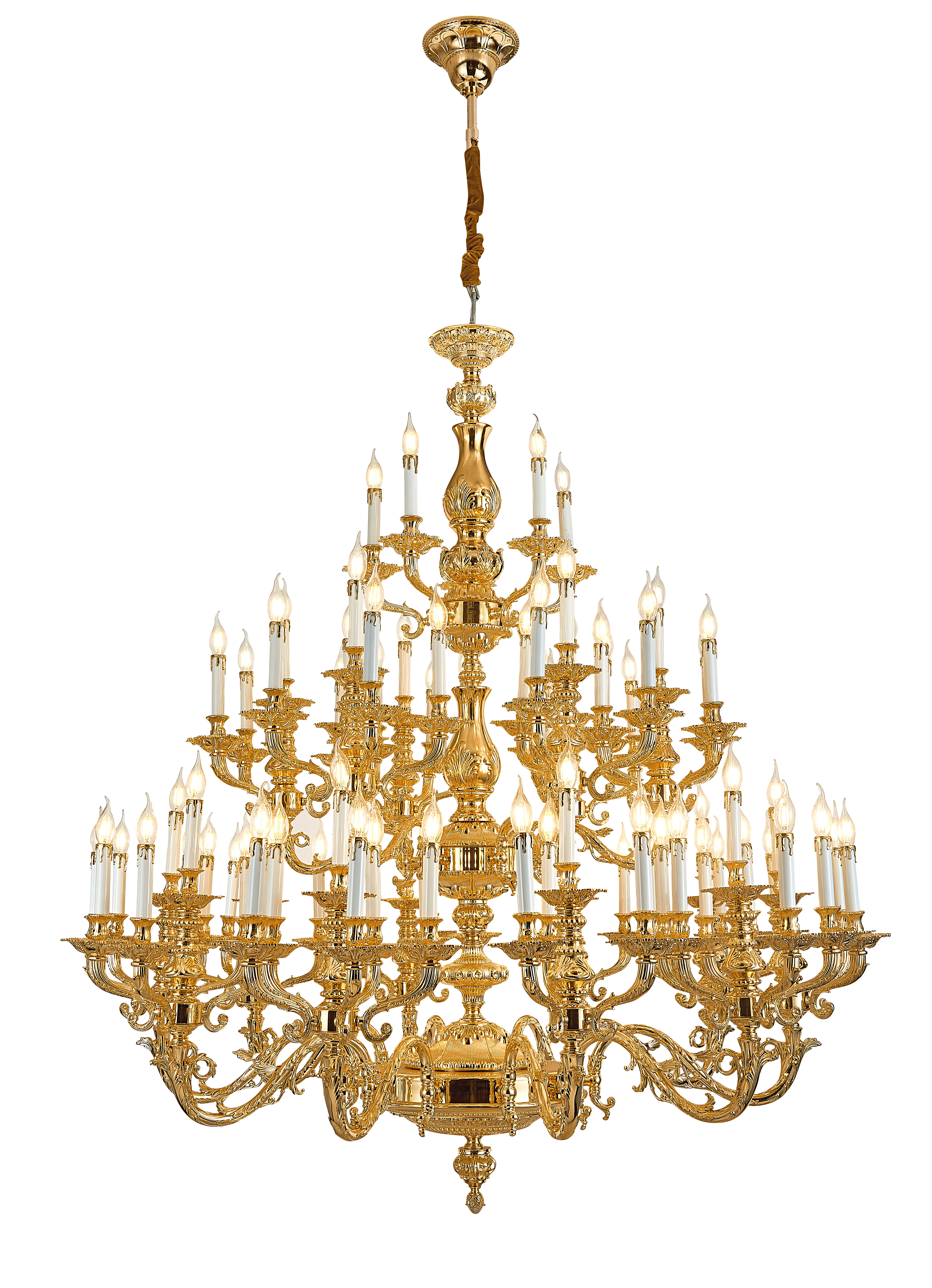 Đèn chùm thông tầng mạ vàng 24k cổ điển CN-196