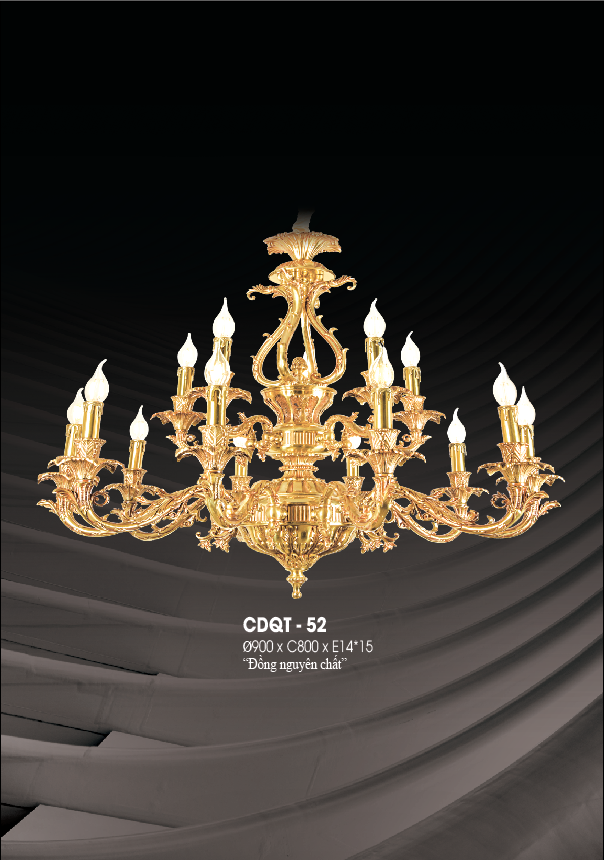 Đèn chùm đồng cổ điển CDQT-52