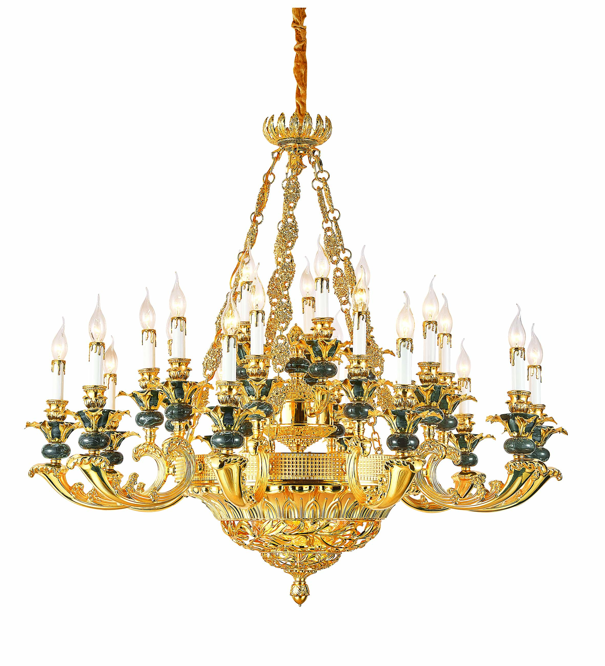 Đèn chùm phòng khách tân cổ điển 25 tay CN-201