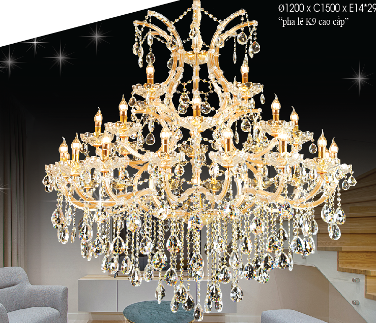 Đèn chùm pha lê tân cổ điển CN-71