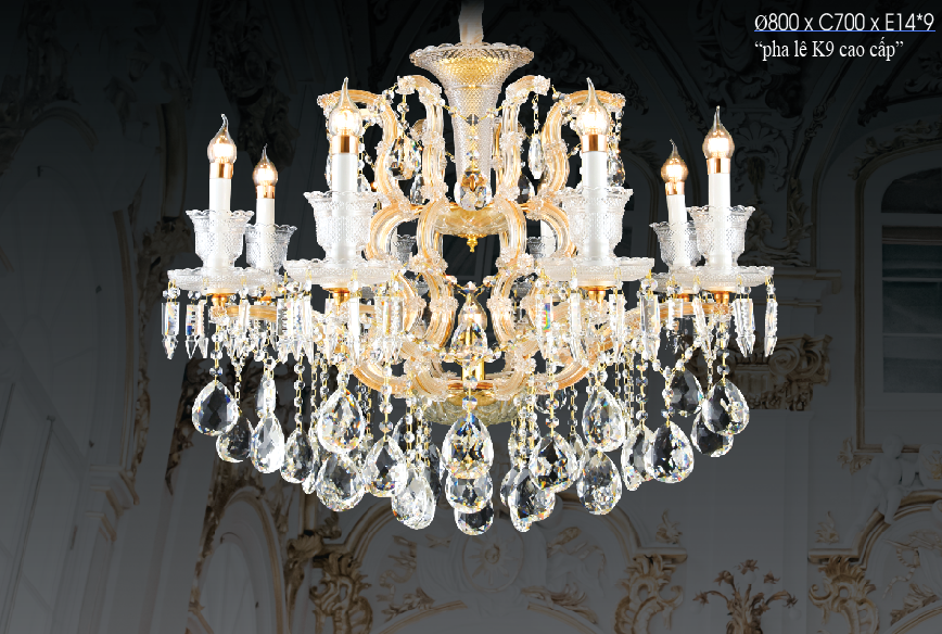 Đèn chùm pha lê tân cổ điển CN-75