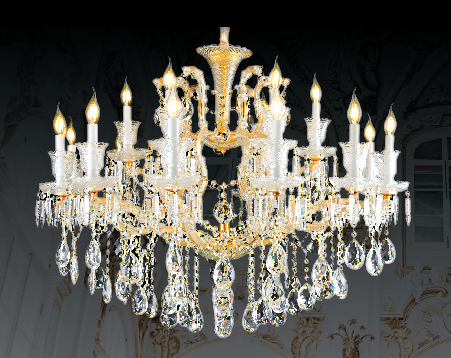 Đèn chùm pha lê tân cổ điển sang trọng CN-77