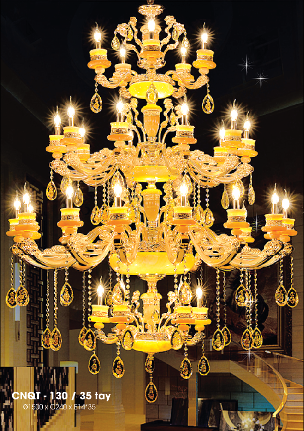 Đèn chùm tân cổ điển thông tầng CNQT-130