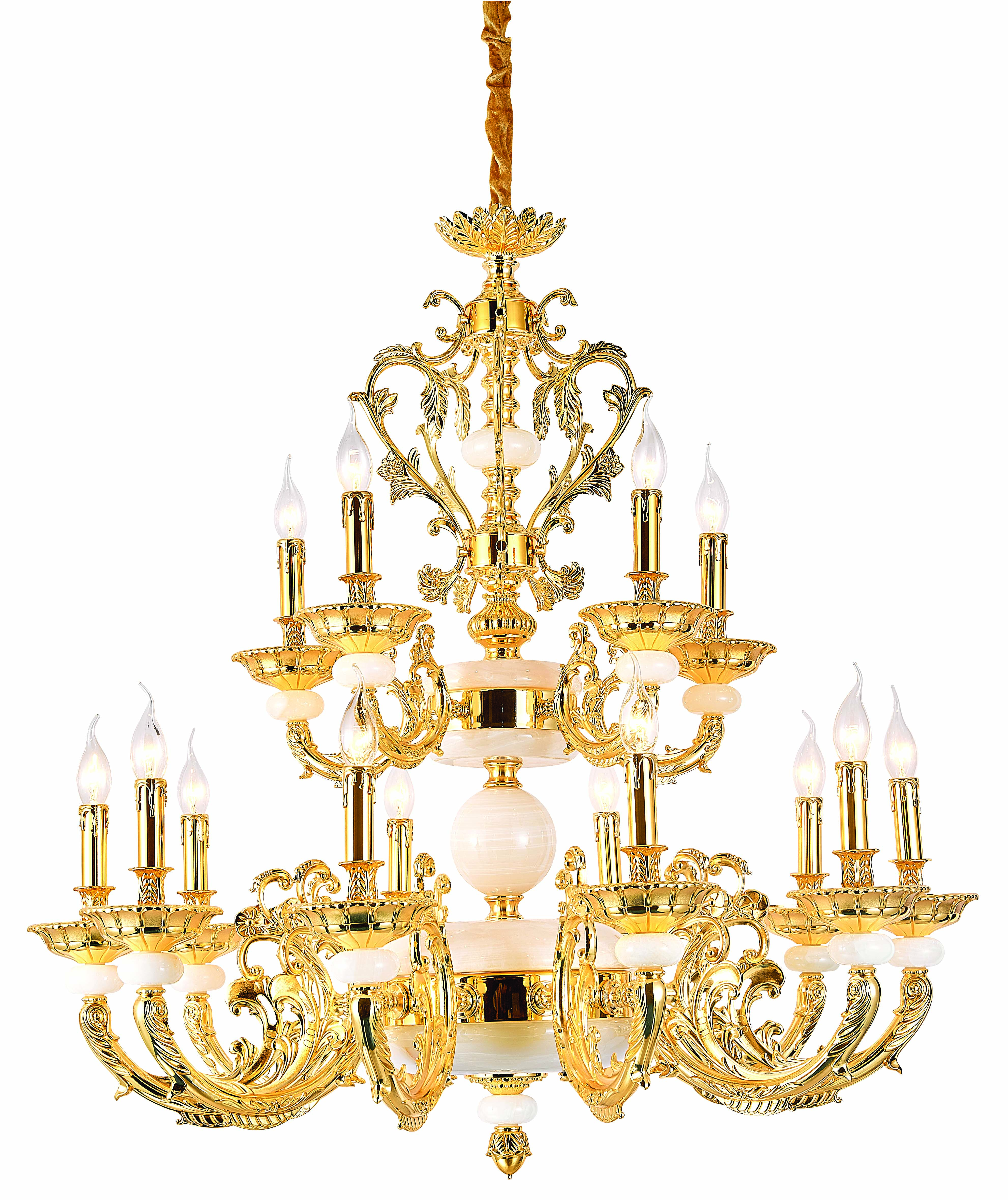 Đèn chùm tân cổ điển đính đá tự nhiên Onyx CN-135