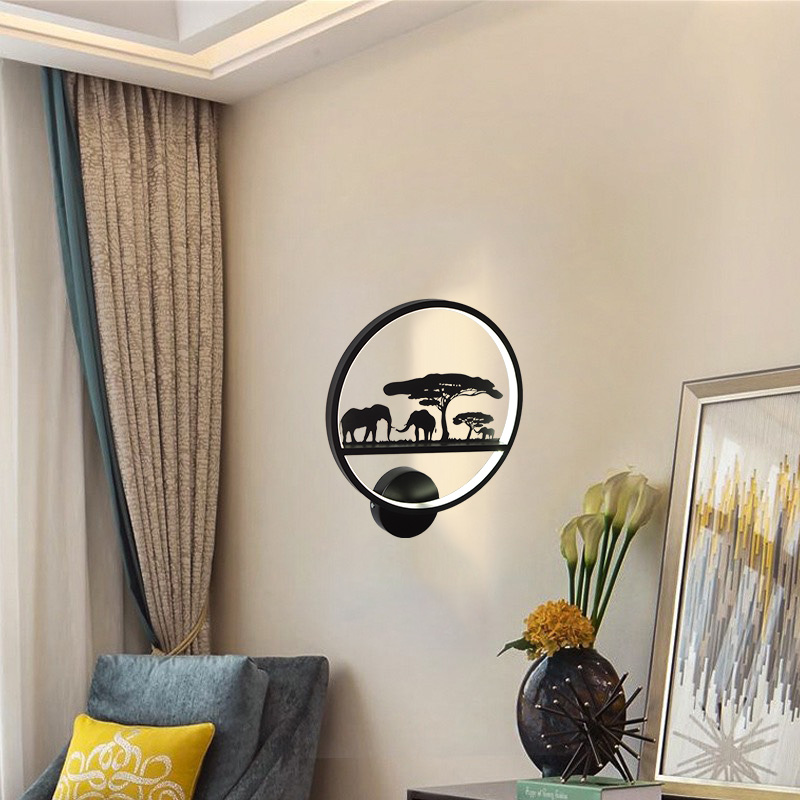 Đèn tường tròn hình con voi VK42A