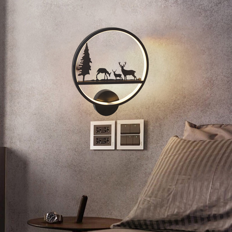 Đèn tường tròn hình con nai VK42G