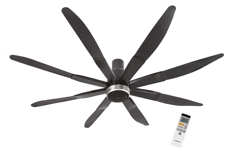 Quạt trần Panasonic 8 cánh màu đen F-80ZBR