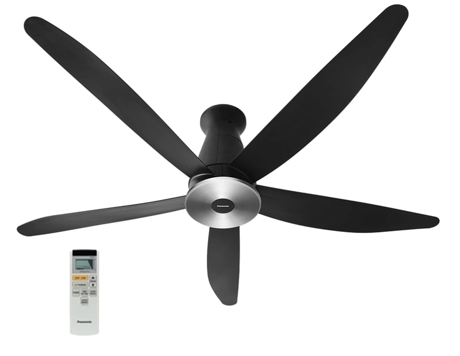 Quạt trần Panasonic 5 cánh màu đen sang trọng F-60XDN