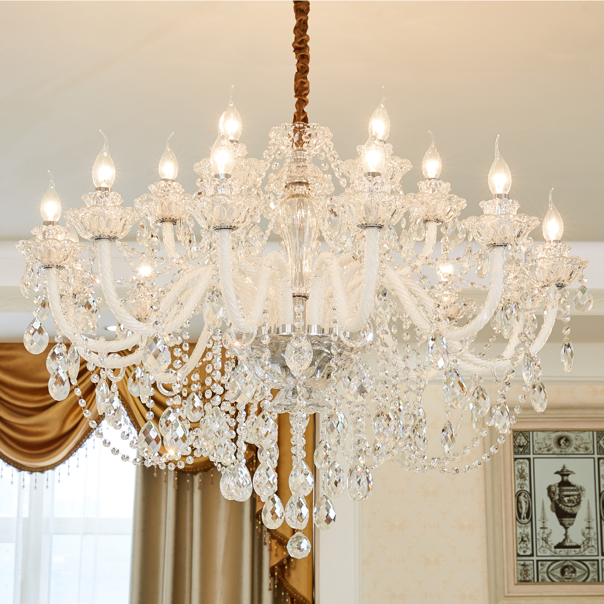 Đèn chùm pha lê luxury CNQT-206 / 18 tay