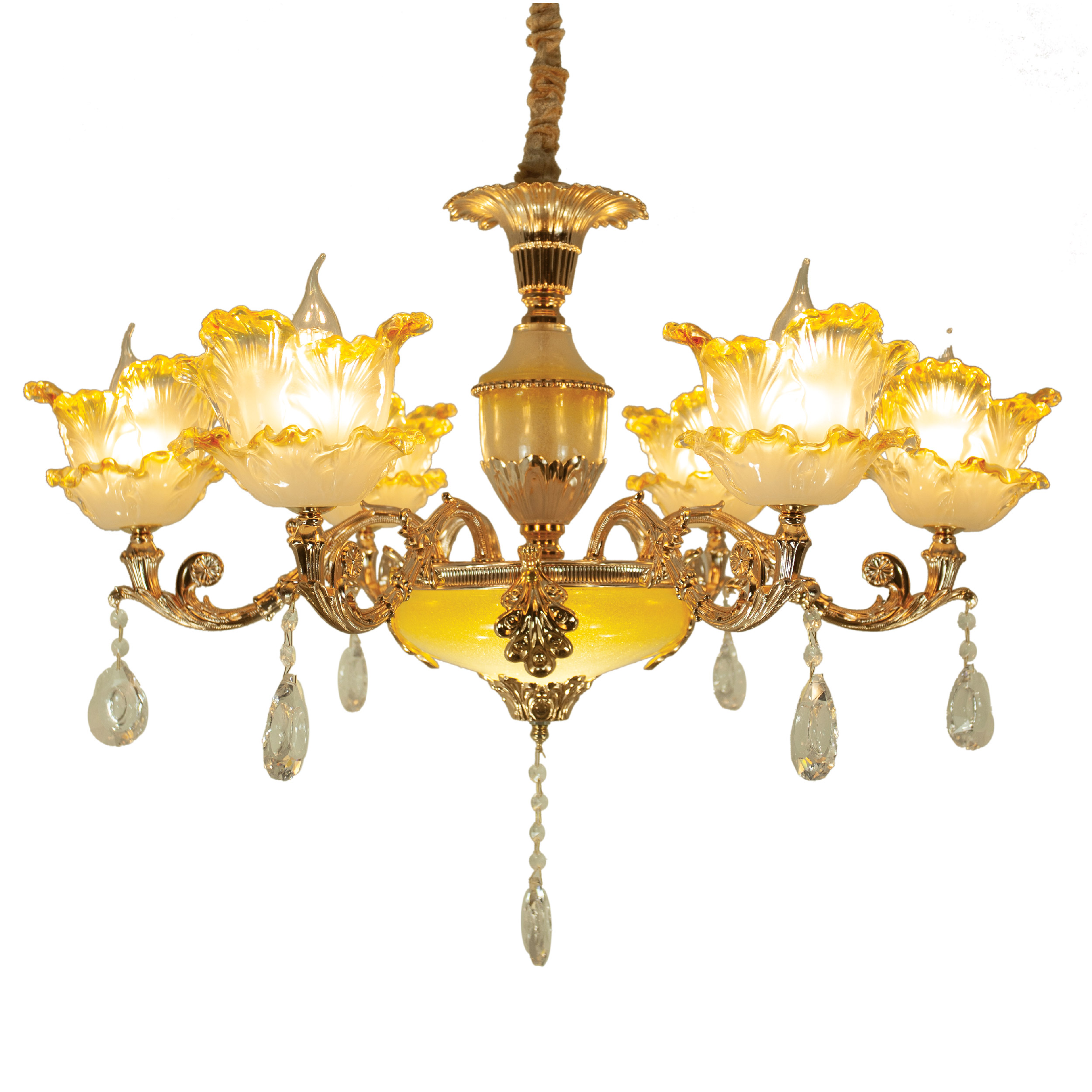 Đèn chùm quý tộc chao thủy tinh CNQT-240
