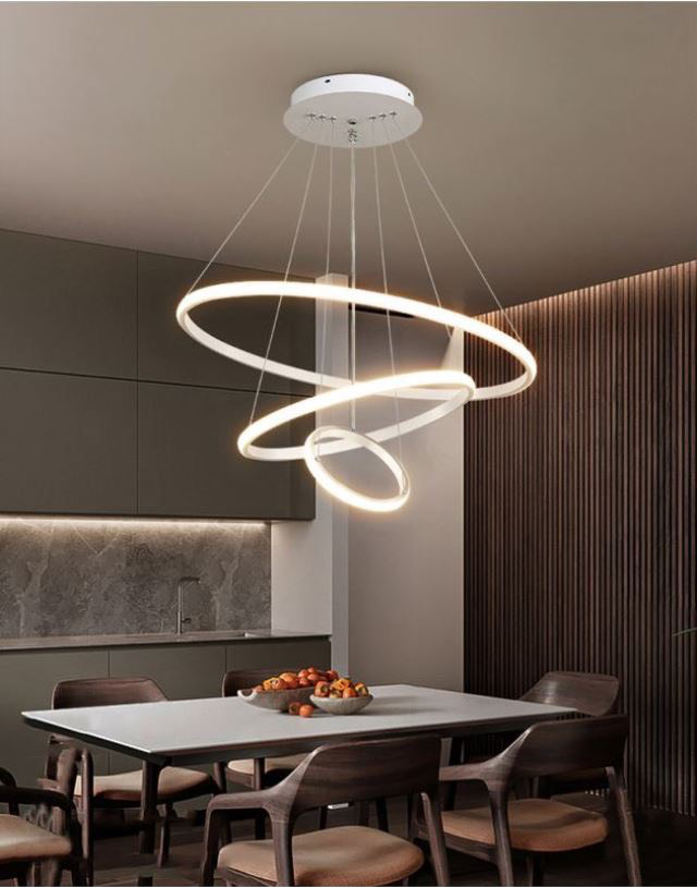 Đèn thả 3 vòng màu trắng THD7029T