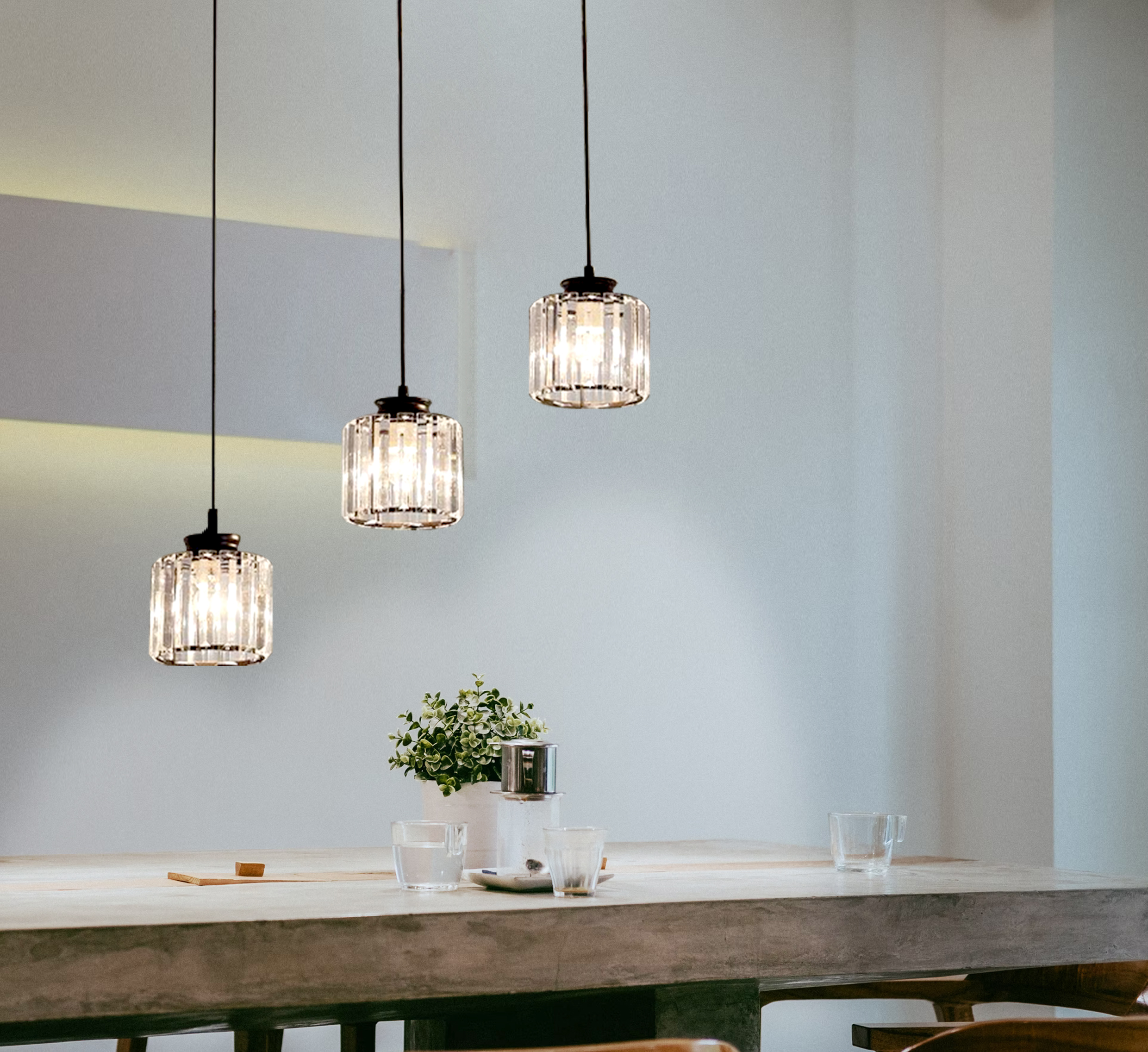 Đèn thả thủy tinh hiện đại THD22T3