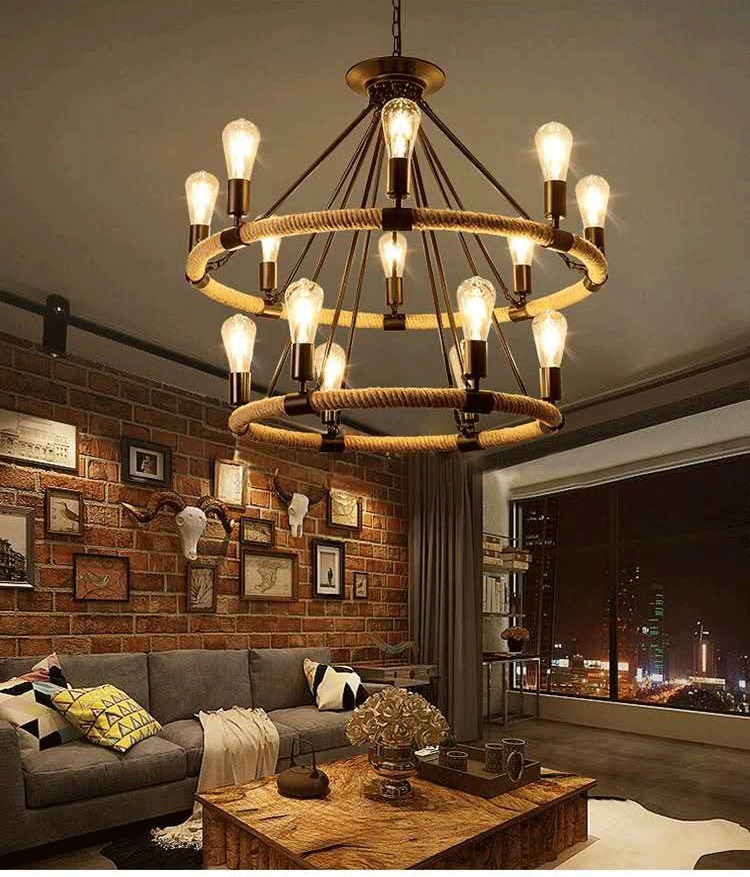 Đèn chùm phong cách retro 2 tầng TTK13T14