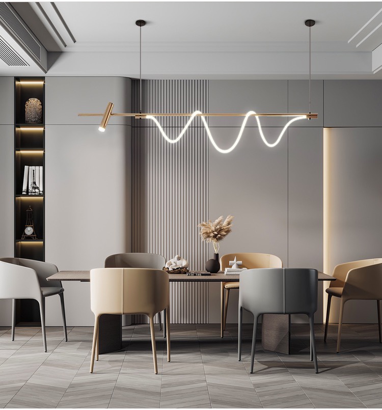 Đèn thả thiết kế uốn lượn hiện đại TTK124