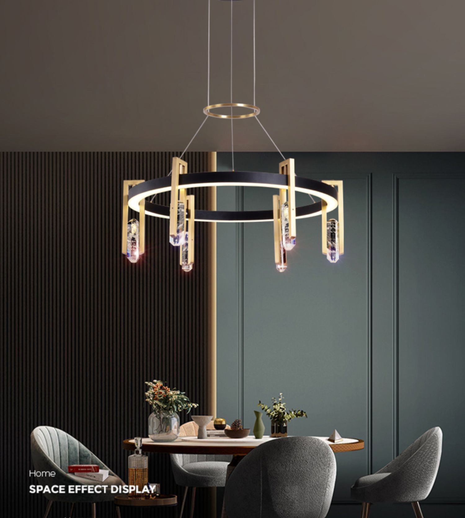 Đèn thả pha lê thiết kế phong cách hiện đại tròn TTK122T6