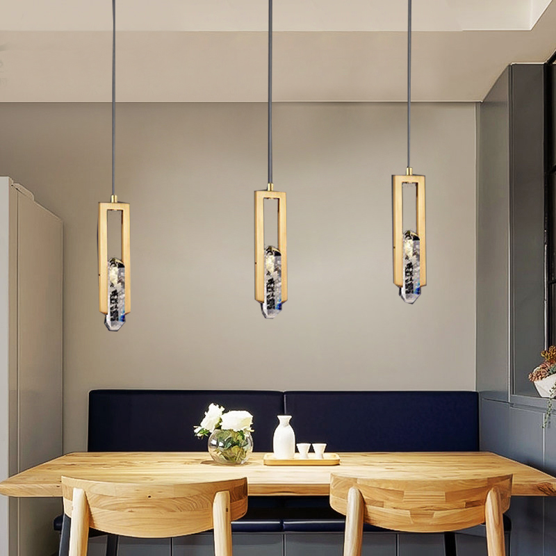 Đèn thả pha lê thiết kế phong cách hiện đại ngang TTK122N3