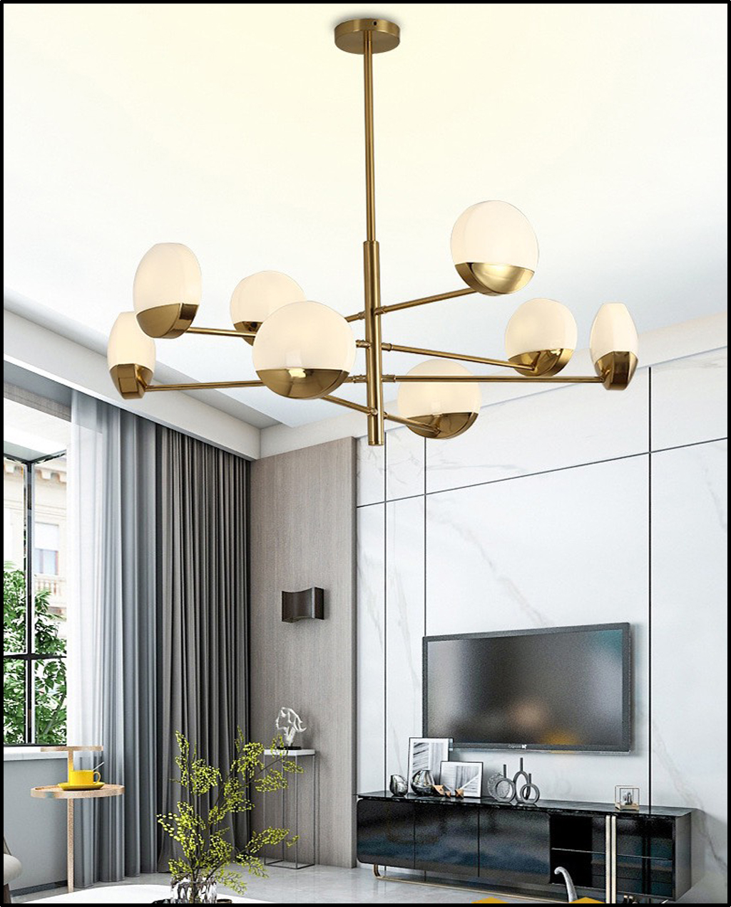 Đèn thả thiết kế theo phong cách hiện đại xi vàng TTK94