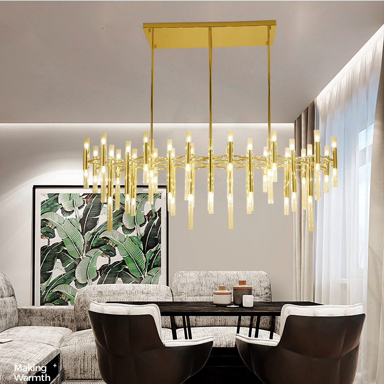 Đèn thả thiết kế theo phong cách hiện đại TTKCD129N54 xi vàng