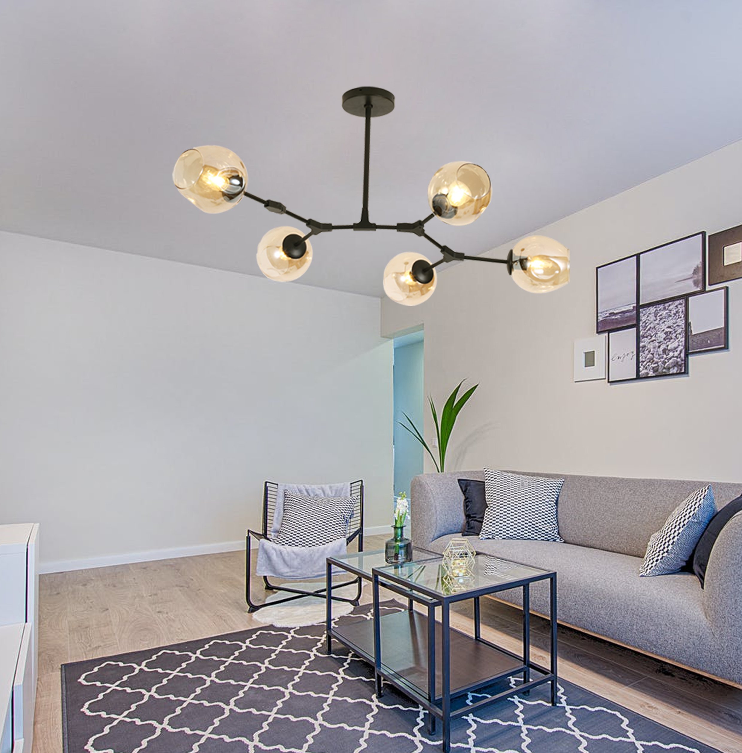 Đèn thả thiết kế theo phong cách hiện đại TTK23N5 đen