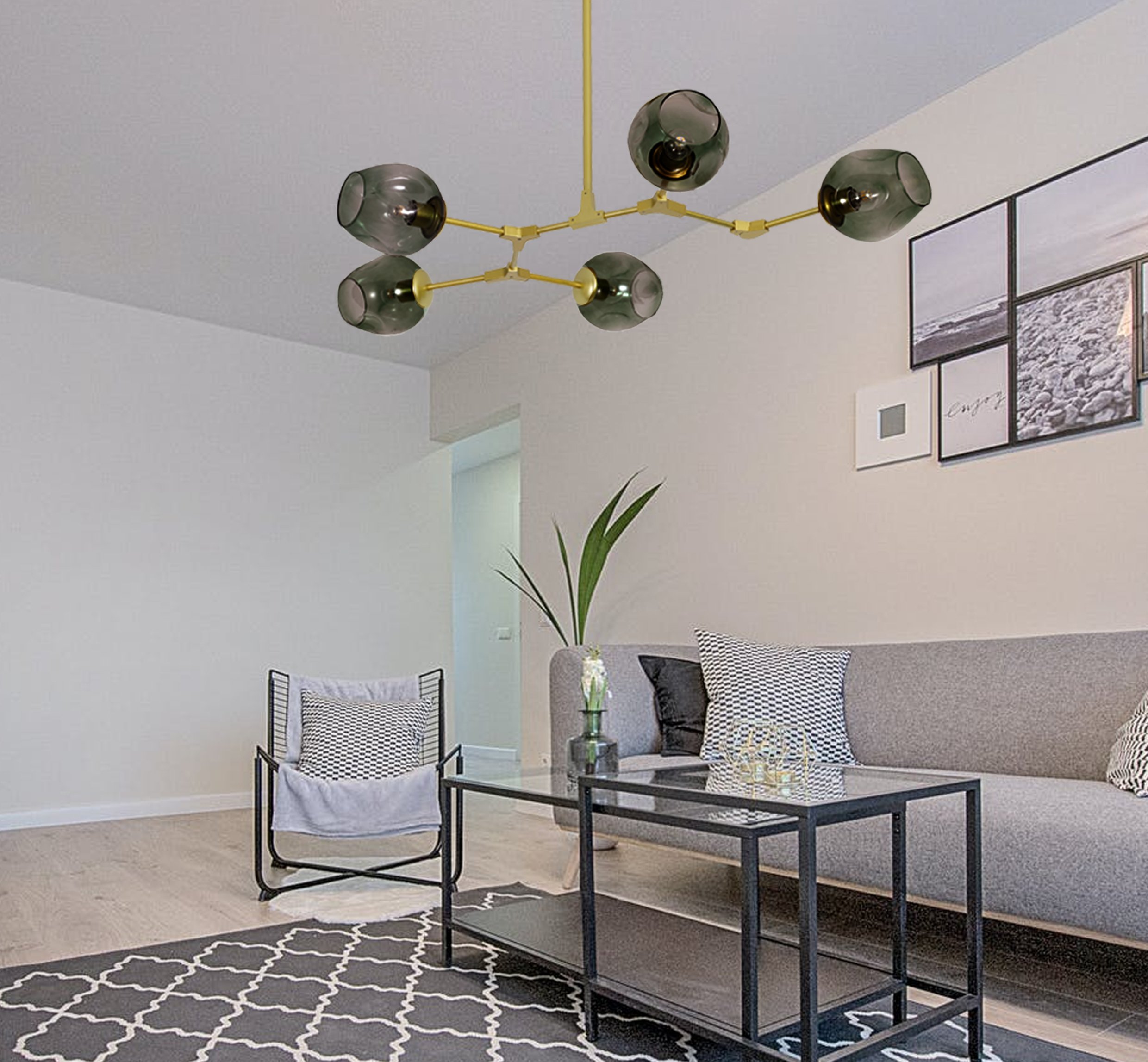 Đèn thả thiết kế theo phong cách hiện đại TTK23N5 vàng