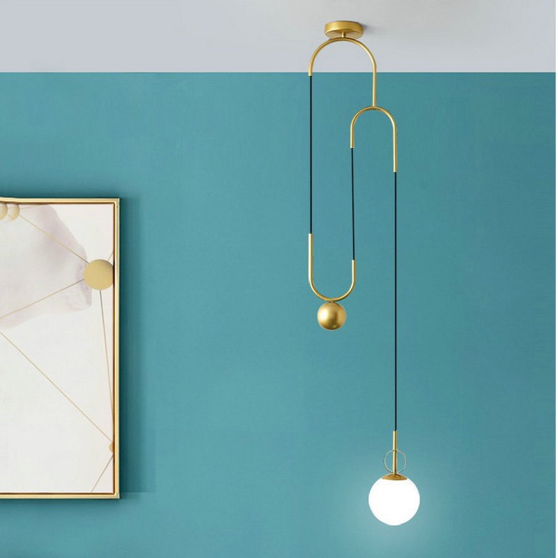 Đèn thả thiết kế nghệ thuật chóa sứ TTK72 xi vàng