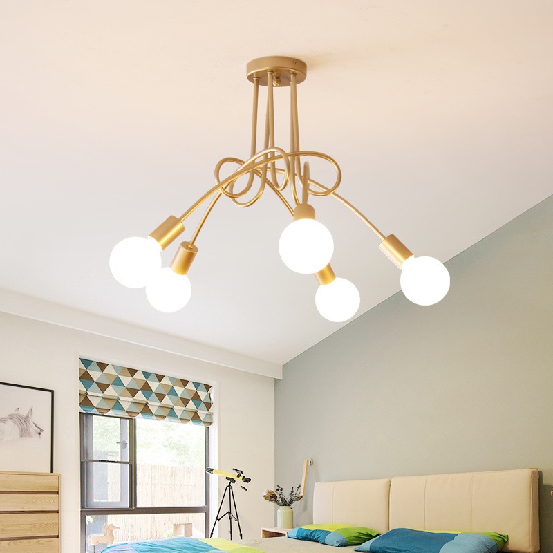 Đèn thả thiết kế dây xoắn TTK18T5 sơn vàng