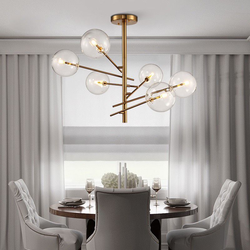 Đèn thả thiết kế hiện đại TTK17T6 xi vàng bóng