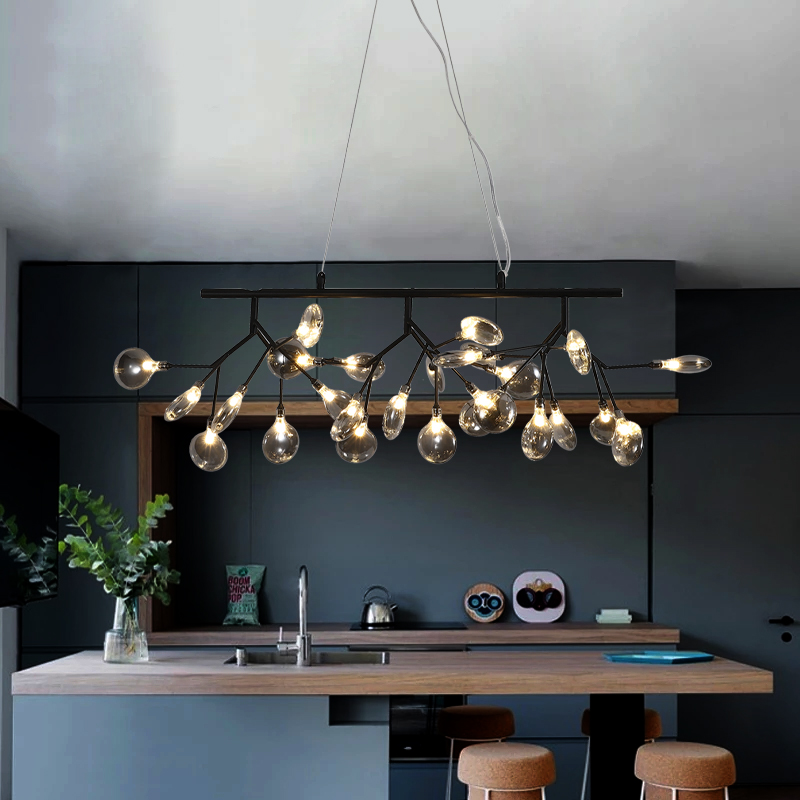 Đèn thả thiết kế nghệ thuật TTKHERA27 đen ngang