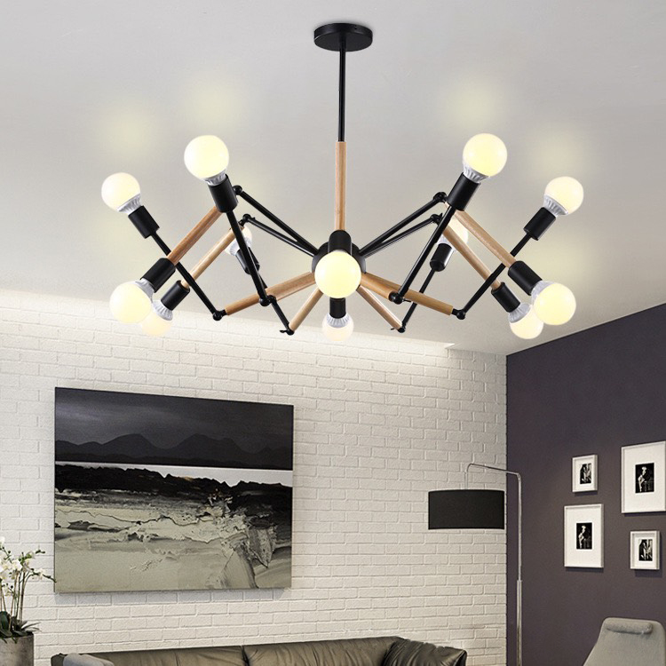 Đèn thả thiết kế nghệ thuật TTK21T12 gỗ