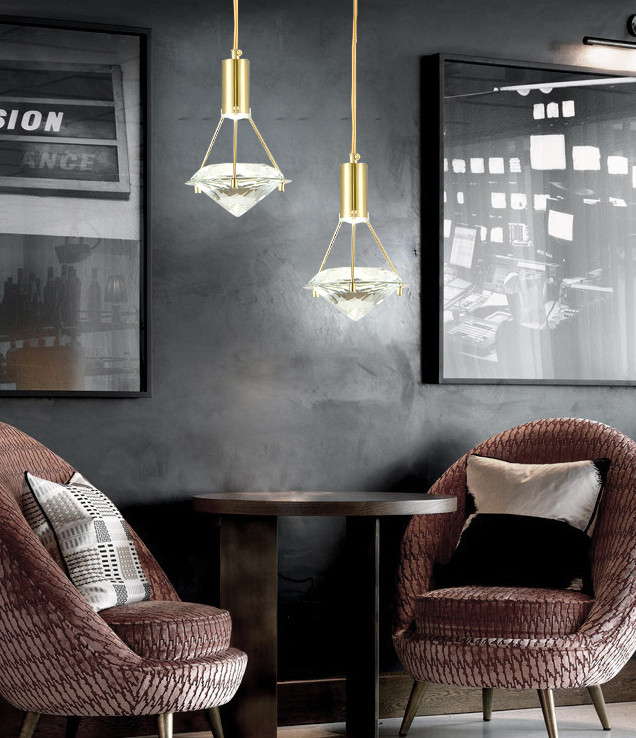 Đèn thả thiết kế viên kim cương TTK123A