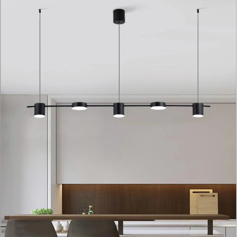 Đèn thả ngang minimalism màu đen THCN-228