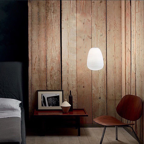 Đèn thả thủy tinh chóa trắng đục đơn TT25T1