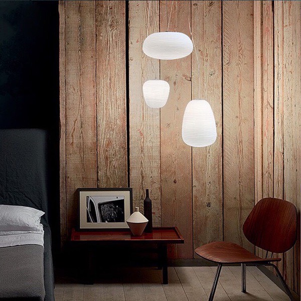 Đèn thả thủy tinh chóa trắng đục TT25T3