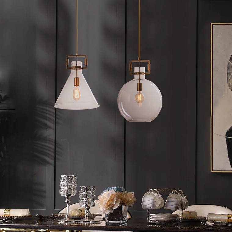 Đèn thả thủy tinh trong suốt TT26