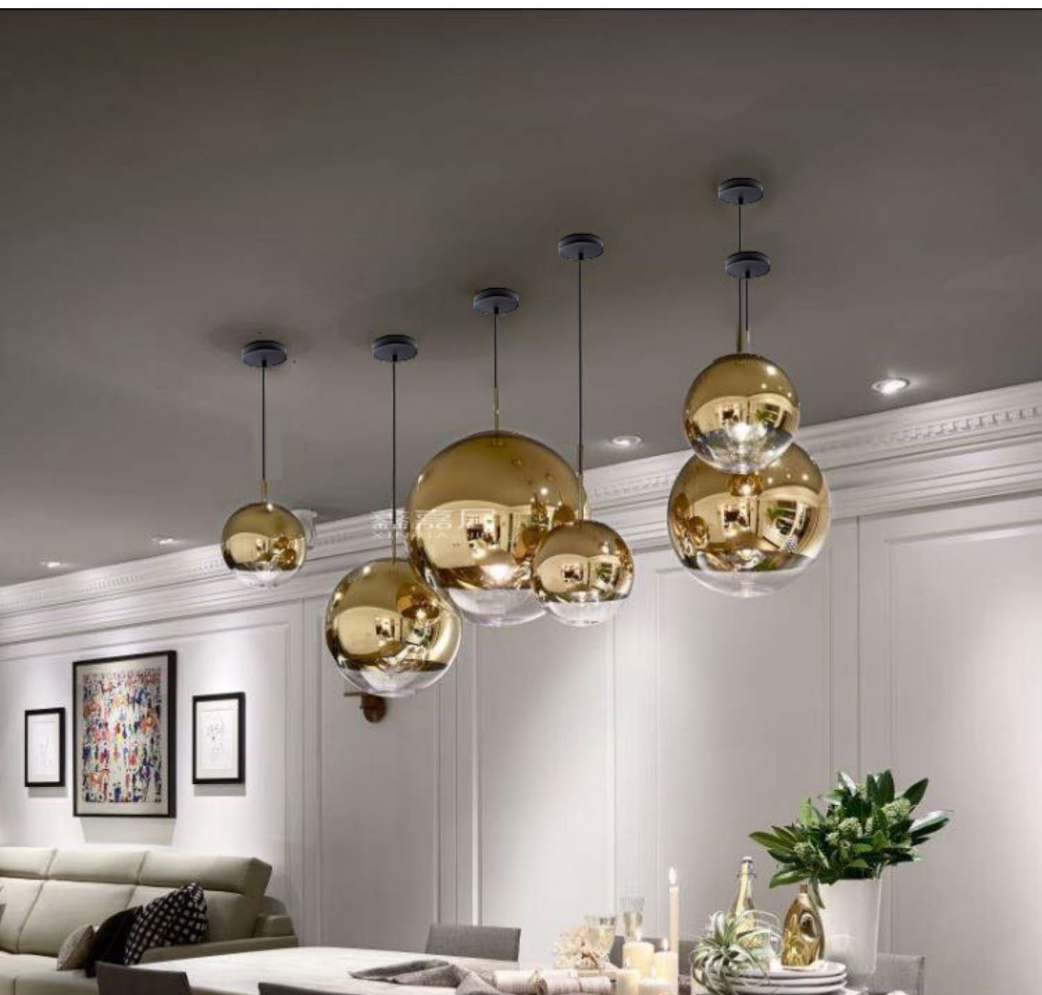 Đèn thả thủy tinh TT06