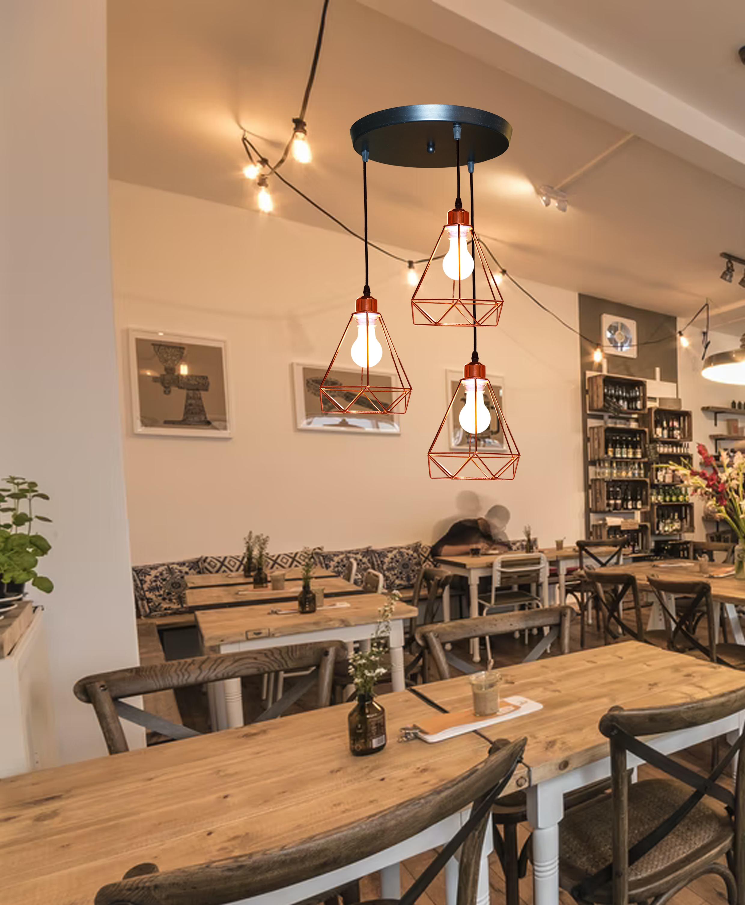 Đèn thả cafe TCF31T3 xi hồng