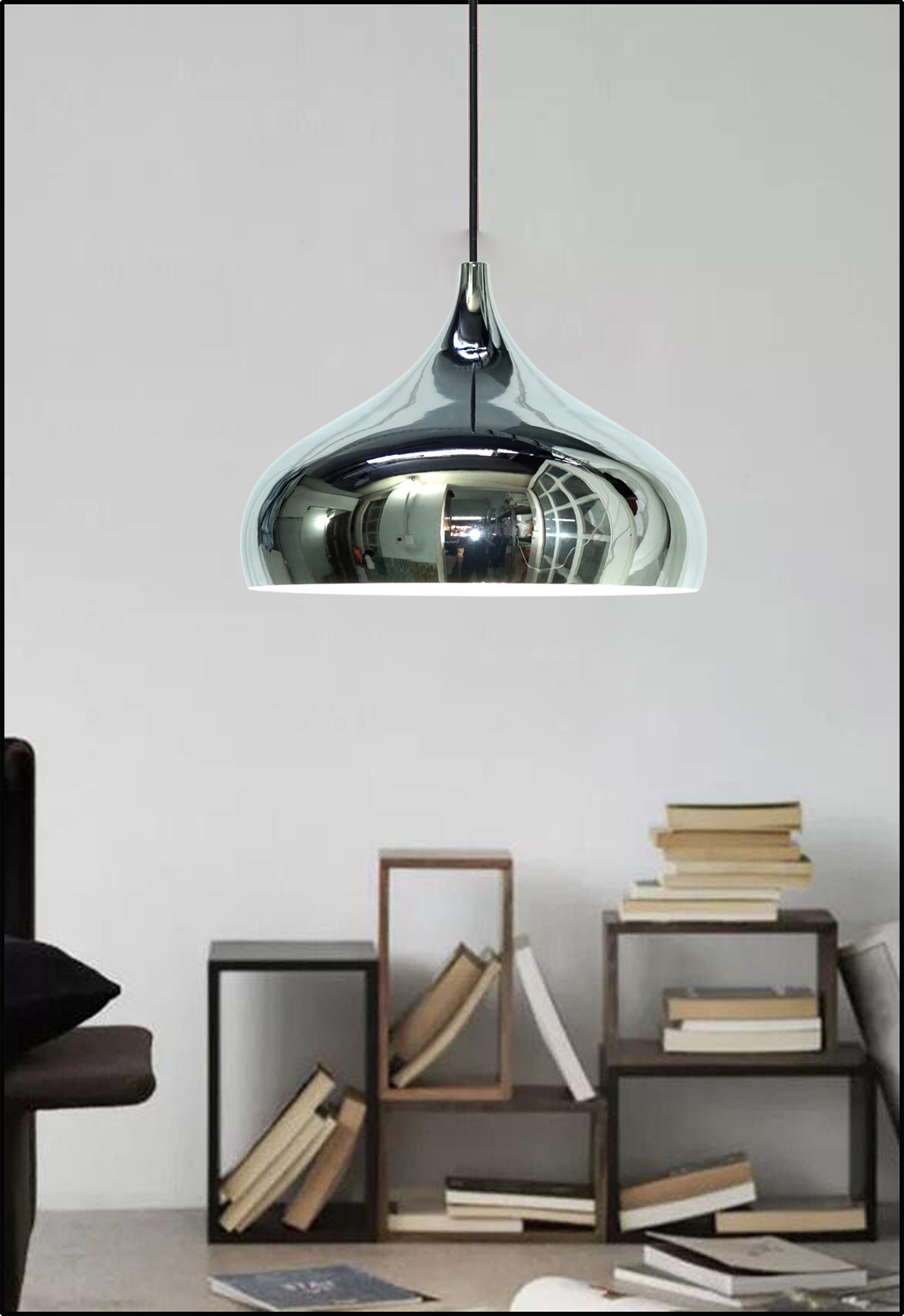 Đèn thả cafe chao tráng gương TCF45