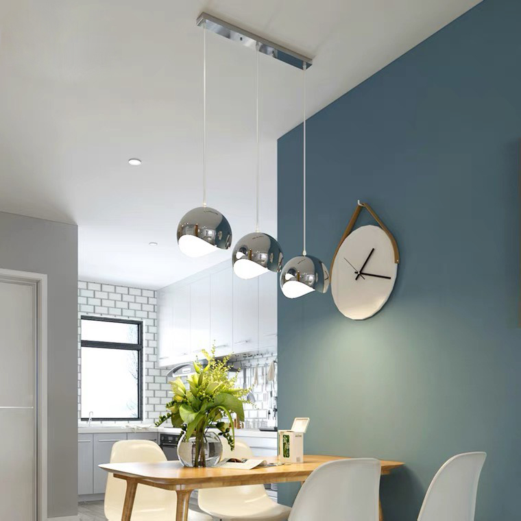 Đèn thả cafe nghệ thuật chao tráng gương TCF42T3