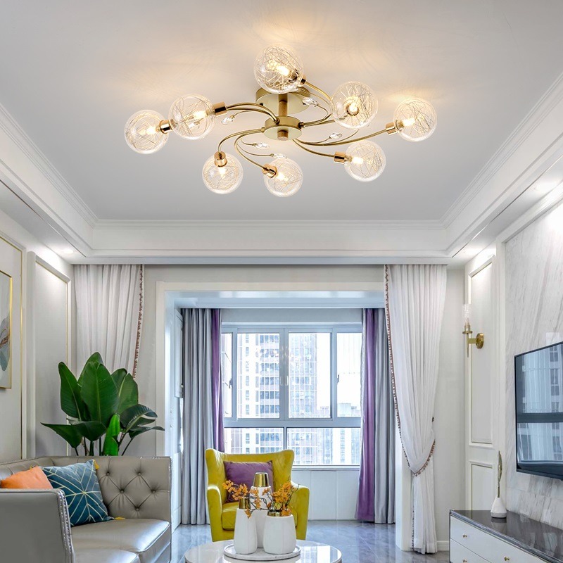 Đèn ốp trần bóng thủy tinh hiện đại THCN-276