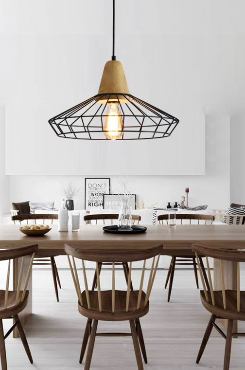 Đèn thả cafe lồng sắt TCF27A