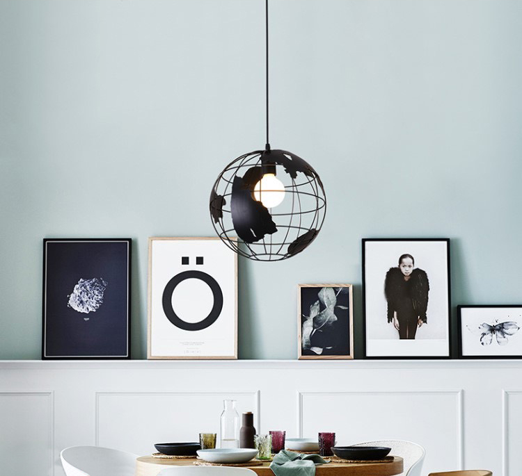 Đèn thả cafe hình quả địa cầu TCF08